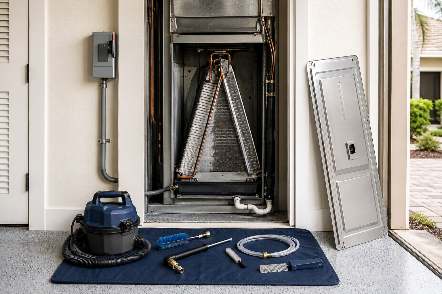 Orlando Clean Air air handler and coil cleaning